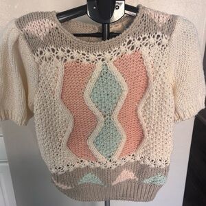 Colter bay VTG Colorful hand Knit Women's top size small